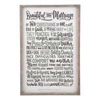 Beautiful the Marriage Framed Board Large - GLORY HAUS 