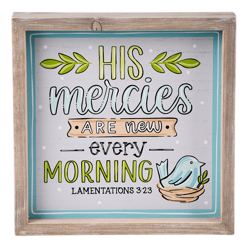 Mercies Are New Framed Board - GLORY HAUS 