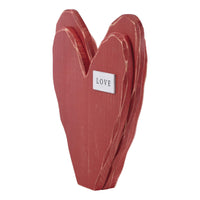 Love Red Wooden Heart - GLORY HAUS 