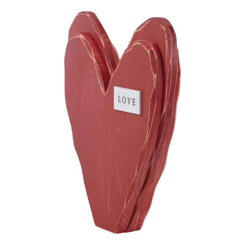 Love Red Wooden Heart - GLORY HAUS 