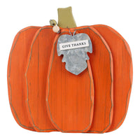 Give Thanks Wooden Pumpkin - GLORY HAUS 