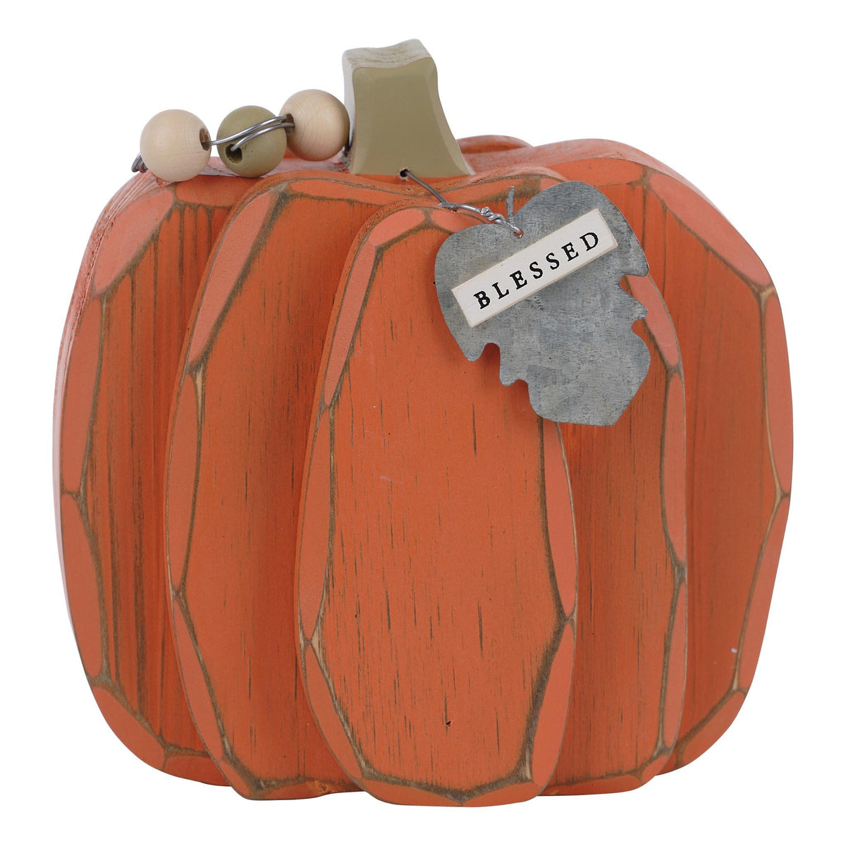 Blessed Wooden Pumpkin - GLORY HAUS 