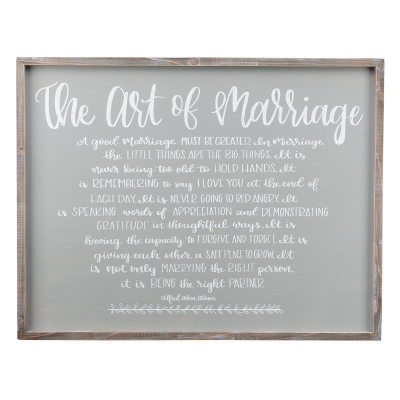 Art of Marriage Framed Board Large - GLORY HAUS 