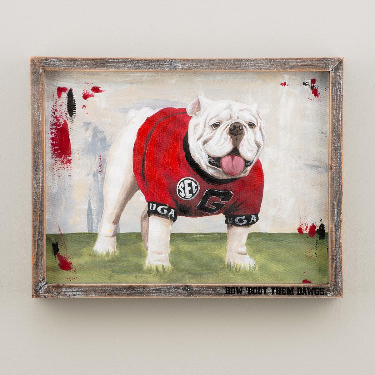 UGA Bulldog Framed Canvas - GLORY HAUS 