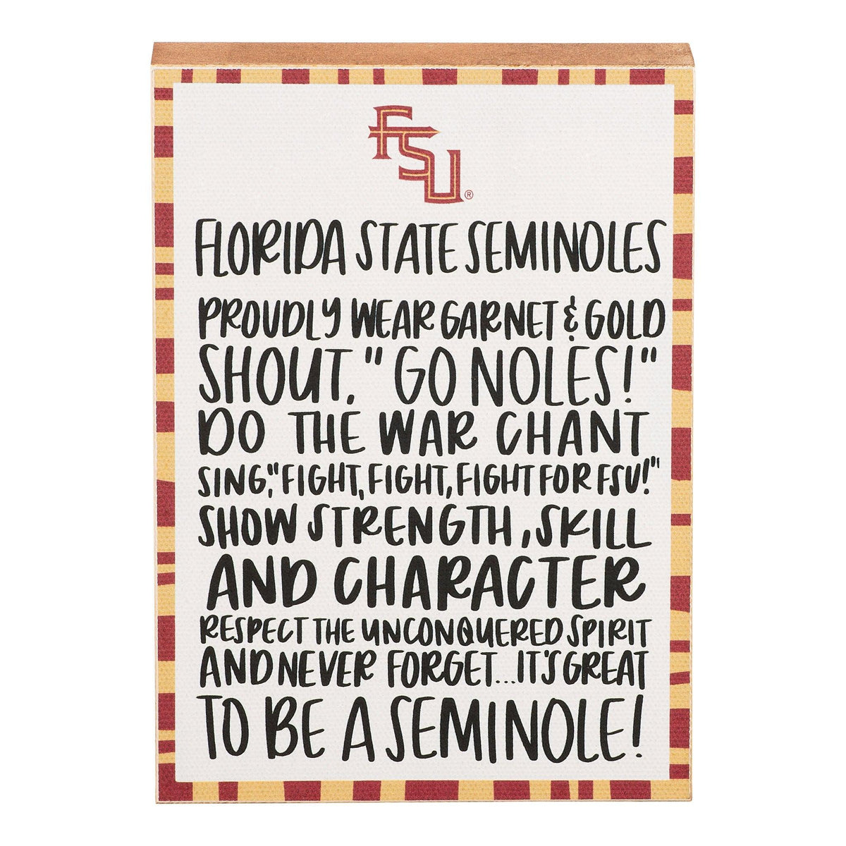 FSU Fan Block Canvas - GLORY HAUS 
