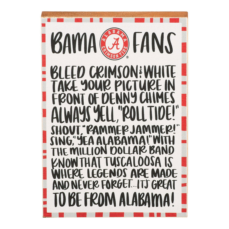 Alabama Fan Block Canvas - GLORY HAUS 