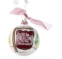 Tis the Season Texas A&M Snowman Ornament - GLORY HAUS 