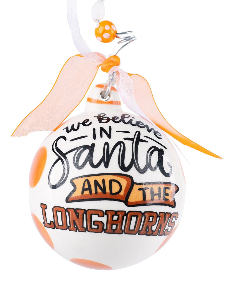 Texas We Believe Santa Ornament - GLORY HAUS 