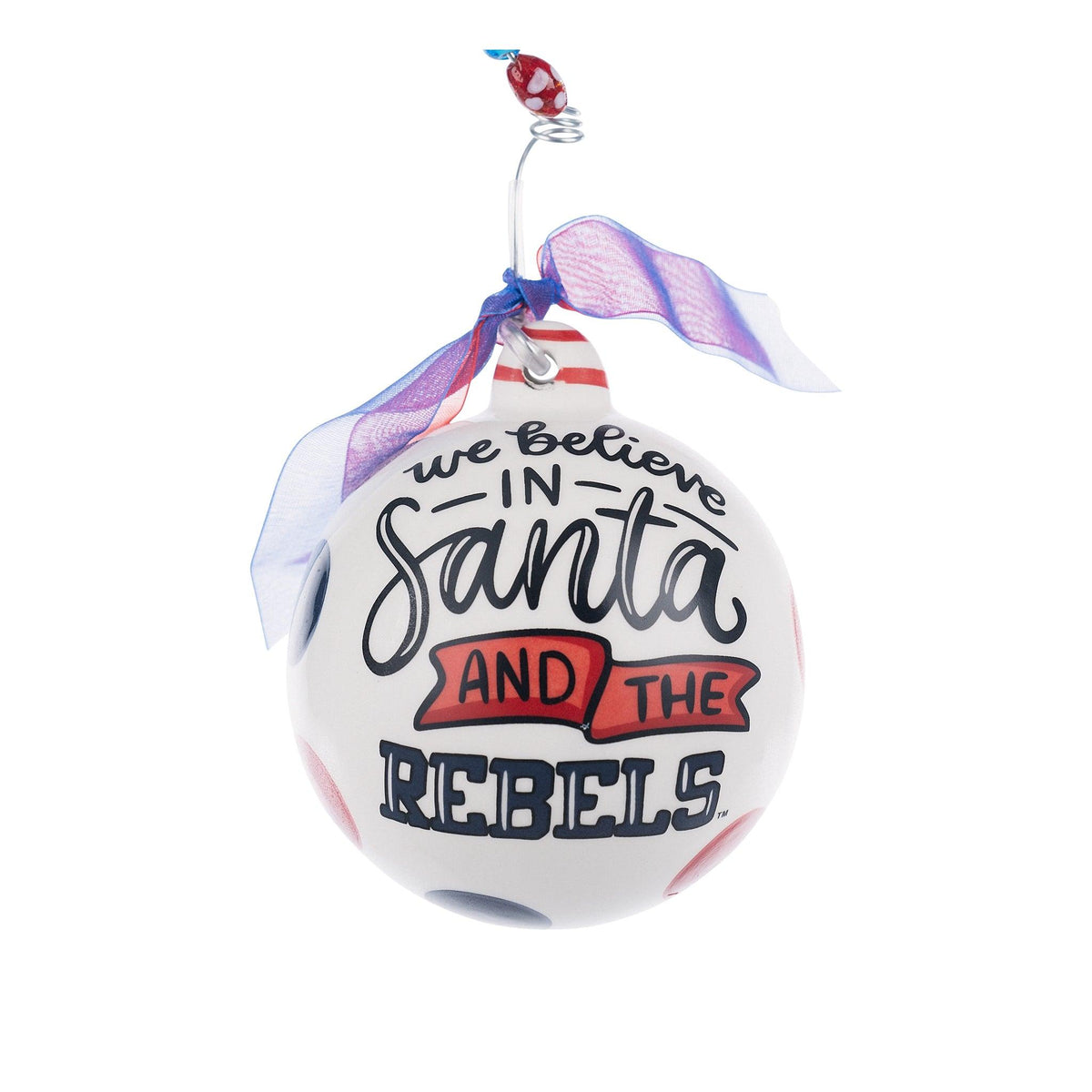 Ole Miss We Believe Ornament - GLORY HAUS 