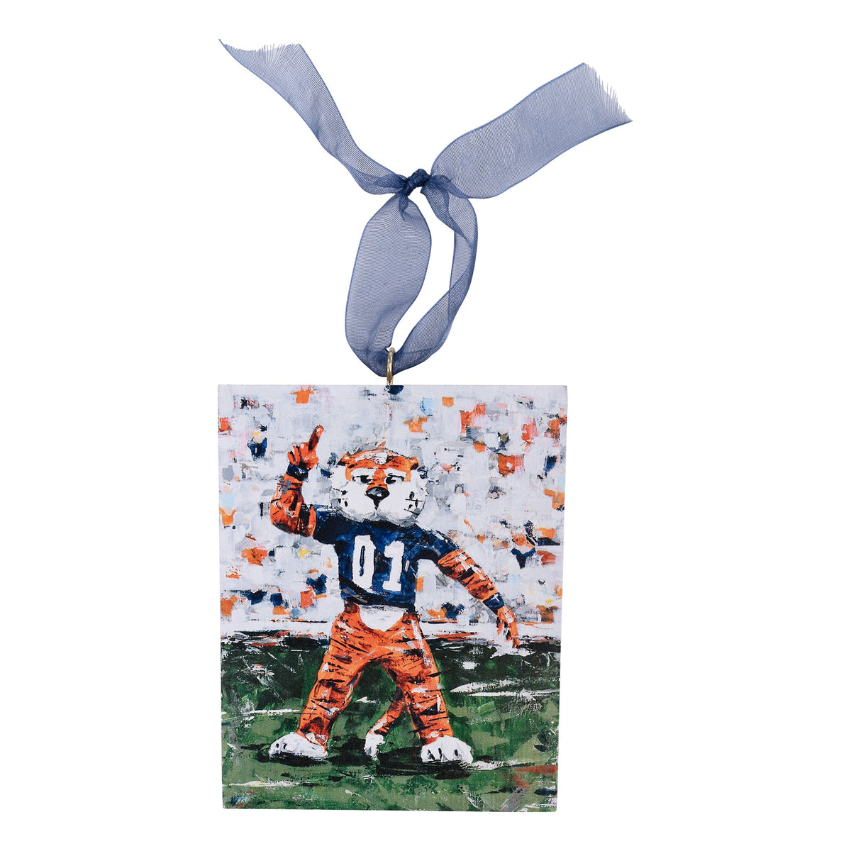 Auburn Aubie Block Ornament