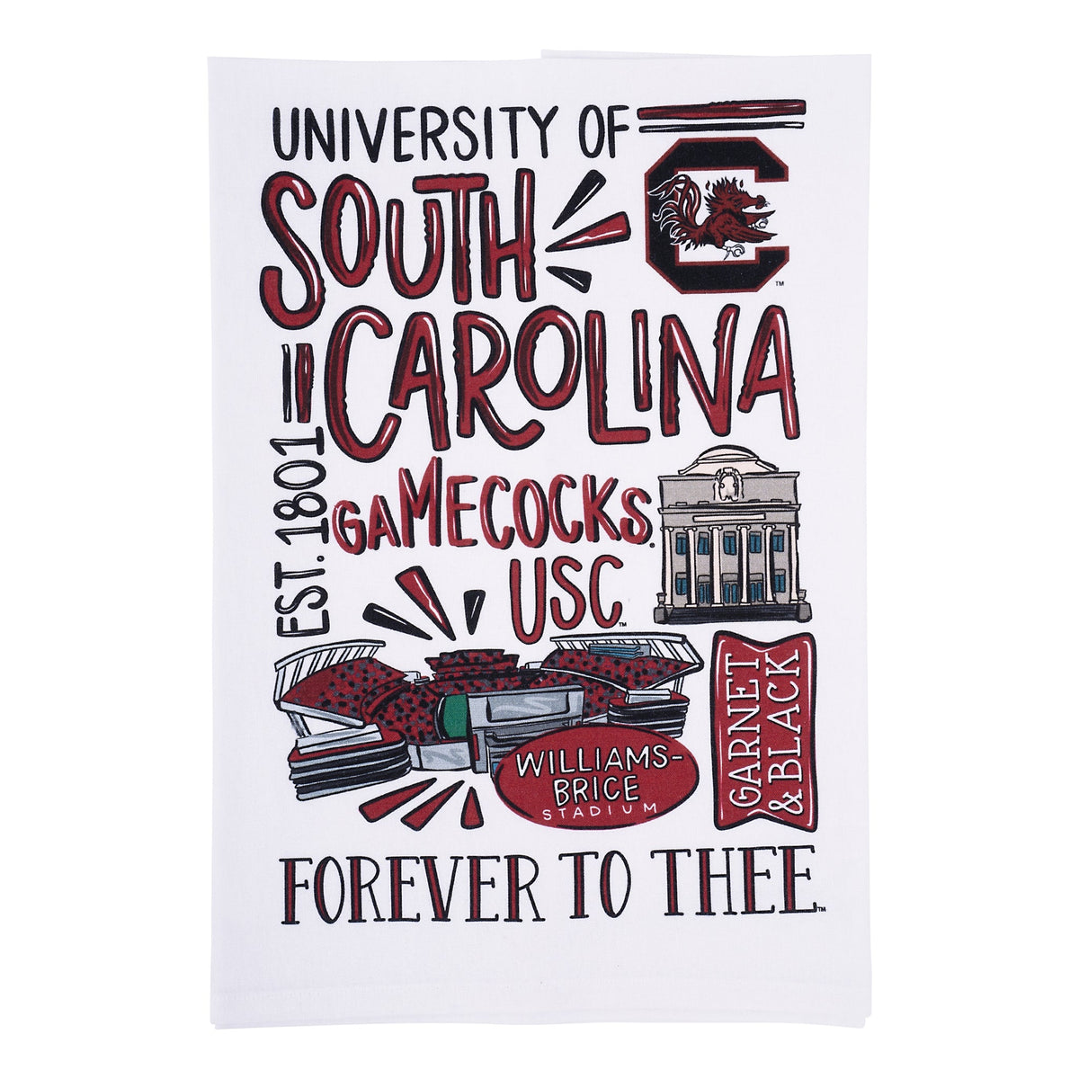 South Carolina Icon Tea Towel