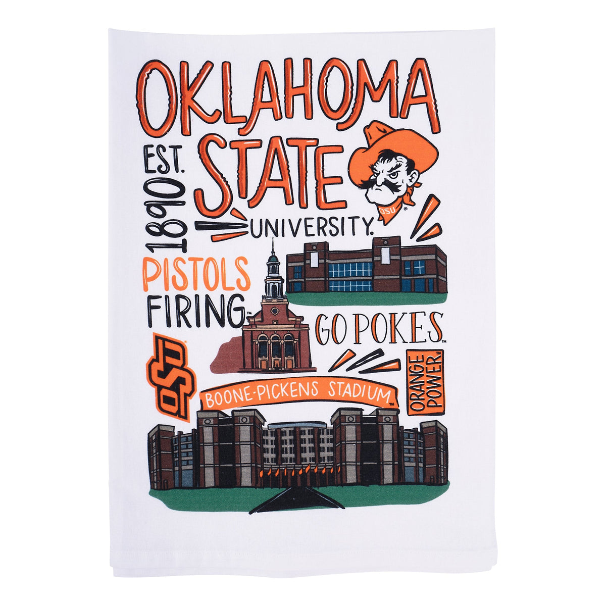 Oklahoma State Icon Tea Towel