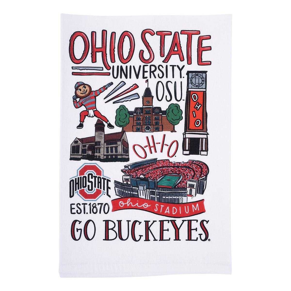Ohio State Icon Tea Towel