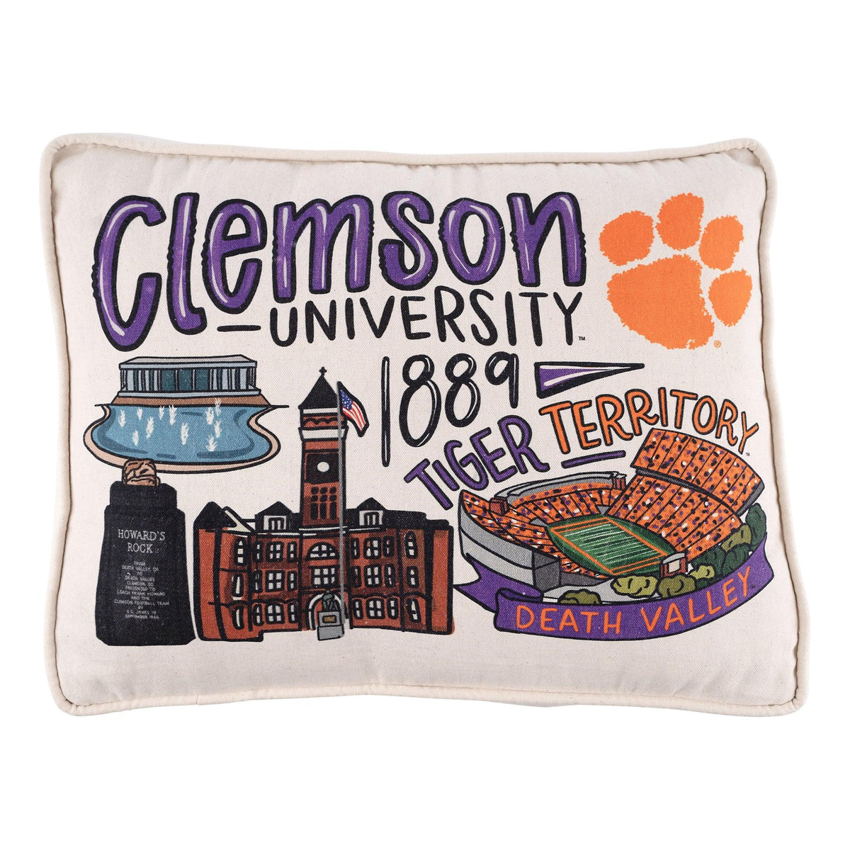 Clemson Icon Pillow - GLORY HAUS 