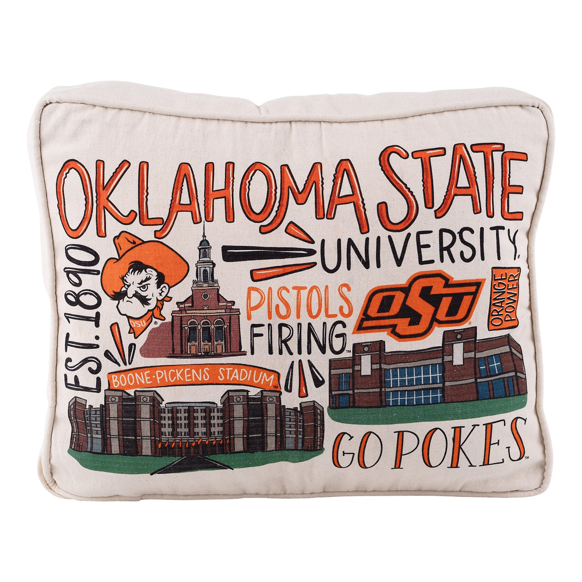 Oklahoma State Icon Pillow