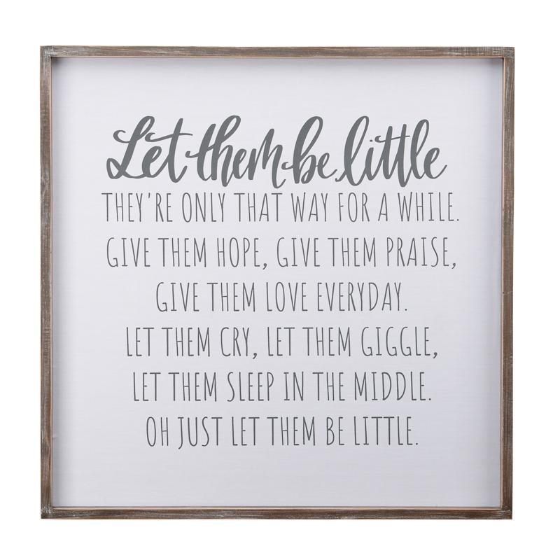 Let Them Be Little Framed Fabric Board - GLORY HAUS 