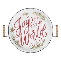 Joy to the World Enamel Tray - GLORY HAUS 