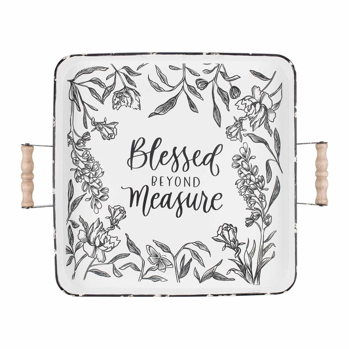 Blessed Beyond Measure Enamel Tray - GLORY HAUS 