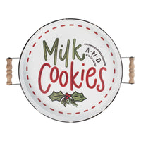 Milk and Cookies Enamel Tray - GLORY HAUS 