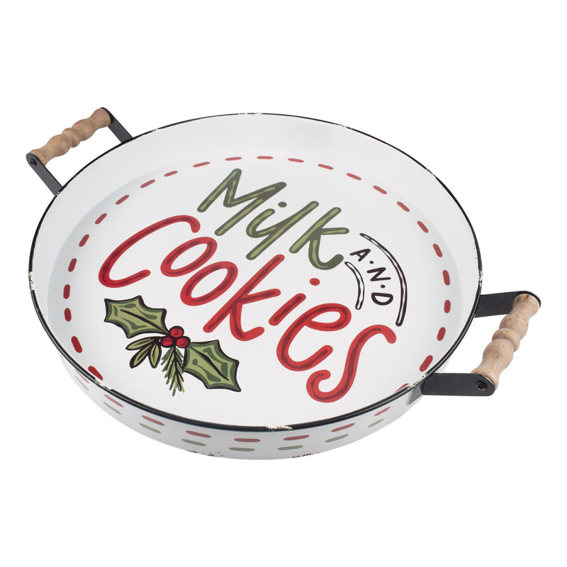 Milk and Cookies Enamel Tray - GLORY HAUS 