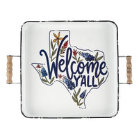 Welcome Y'all Texas Enamel Tray - GLORY HAUS 