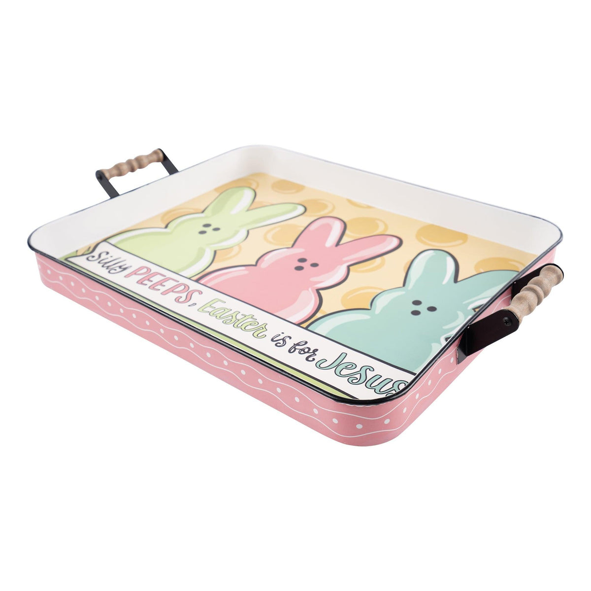 Three Silly Peeps Enamel Tray - GLORY HAUS 