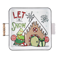 Let It Snow Enamel Tray - GLORY HAUS 