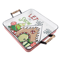 Let It Snow Enamel Tray - GLORY HAUS 