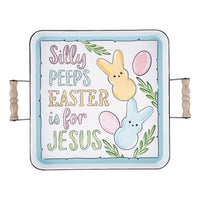 Silly Peeps and Eggs Enamel Tray