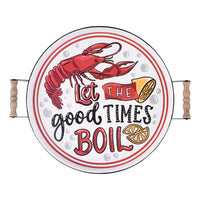 Crawfish Good Times Boil Enamel Tray