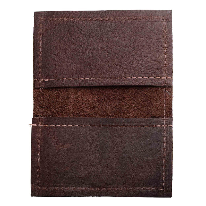 Slim Fold Card Carrier in Chocolate Brown - GLORY HAUS 