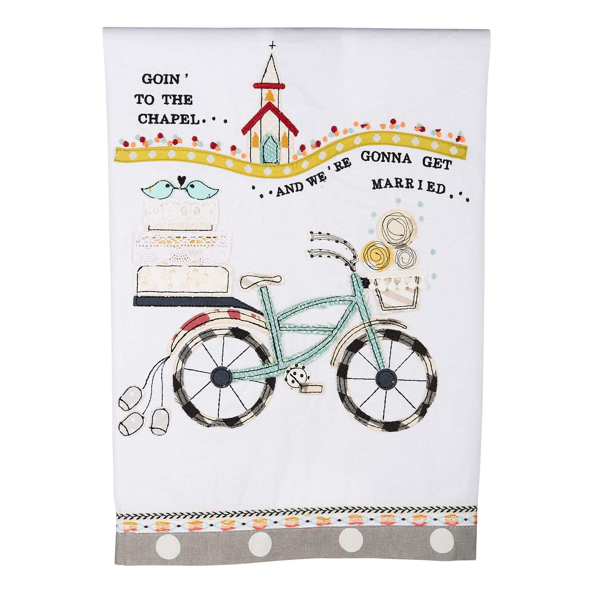 Going to the Chapel Bike Tea Towel - GLORY HAUS 