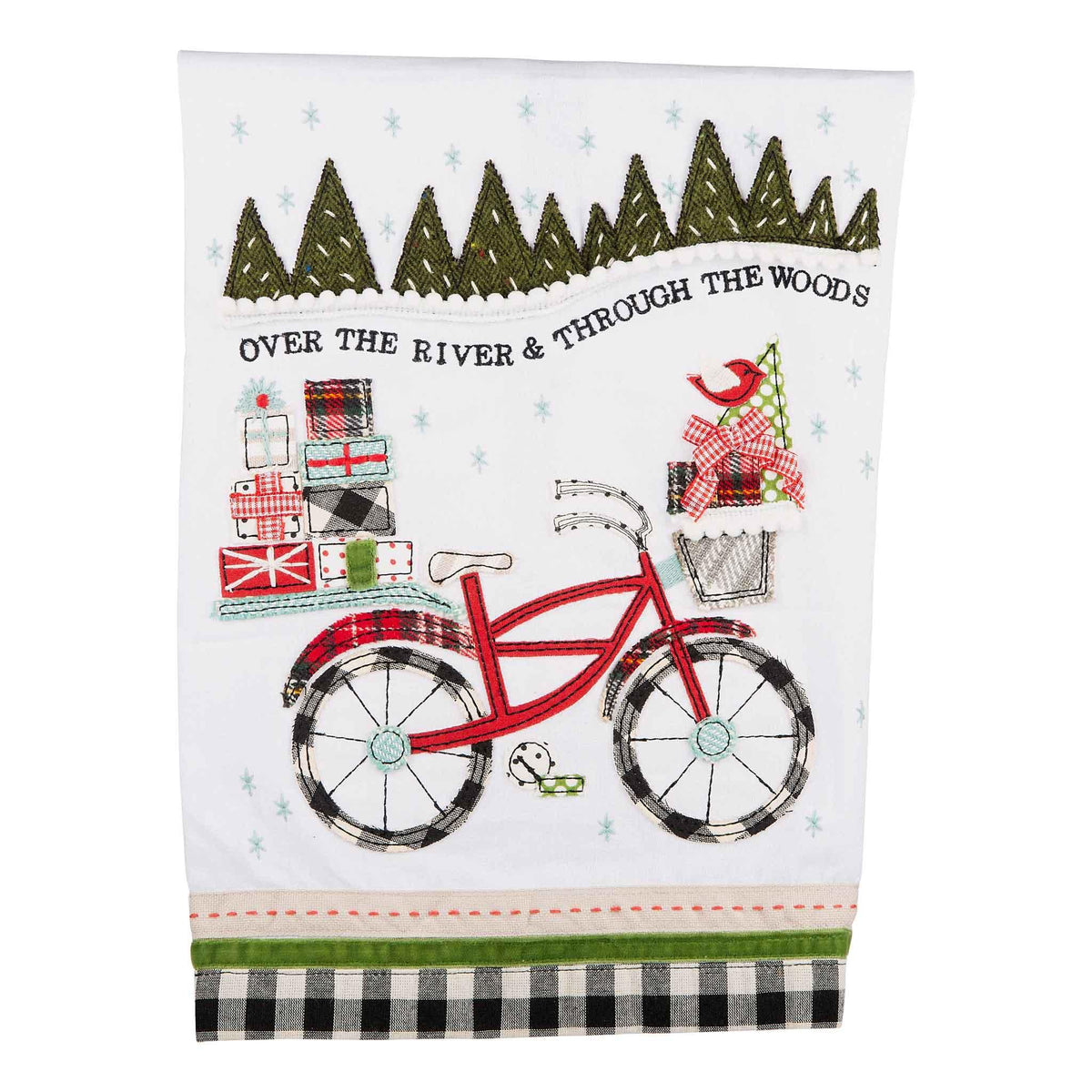Over the River Christmas Bike Towel - GLORY HAUS 