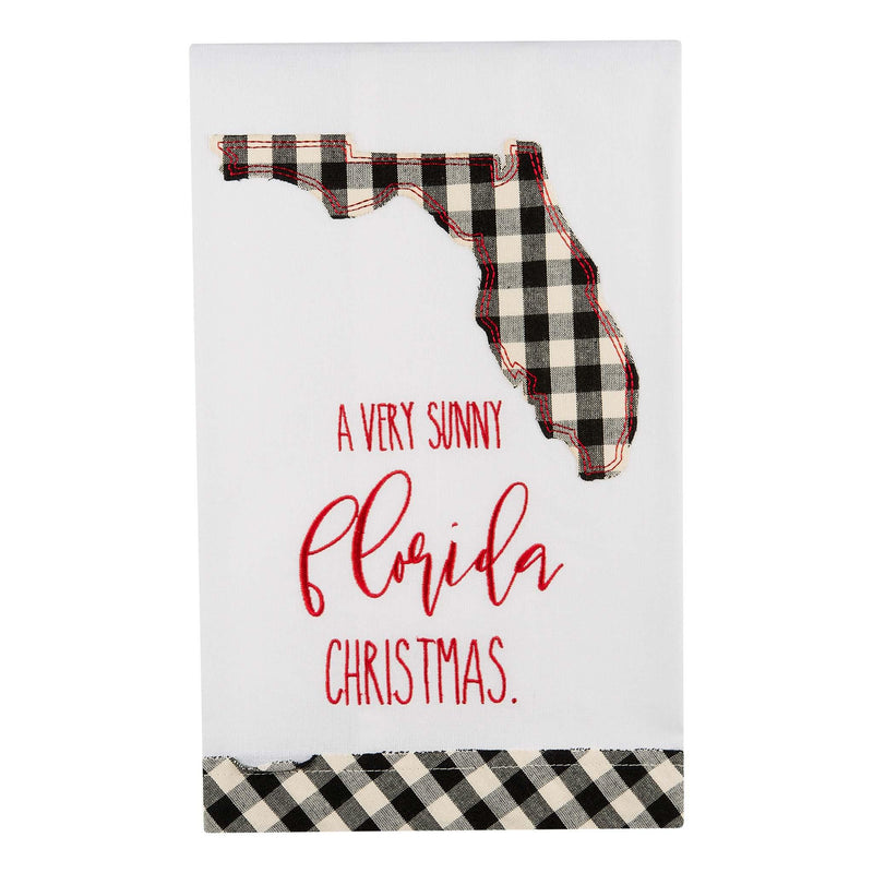 A Sunny Florida Christmas Tea Towel - GLORY HAUS 
