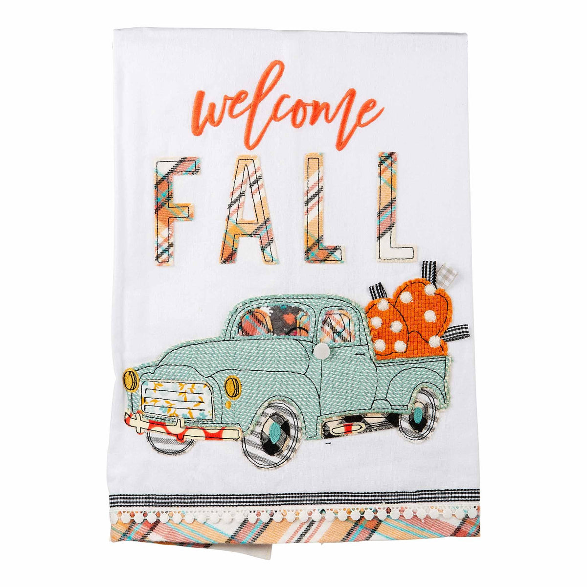 Welcome Fall Pumpkin Truck Tea Towel - GLORY HAUS 