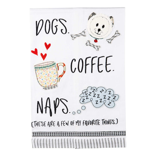 Dogs, Coffee, Naps Tea Towel - GLORY HAUS 