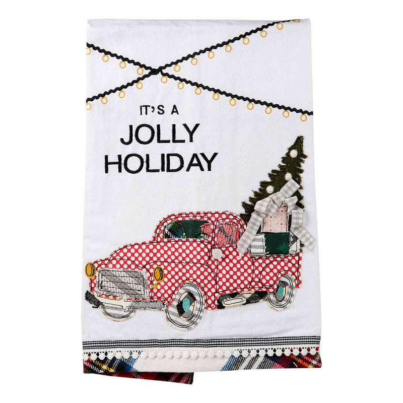 Jolly Holiday Truck Tea Towel - GLORY HAUS 