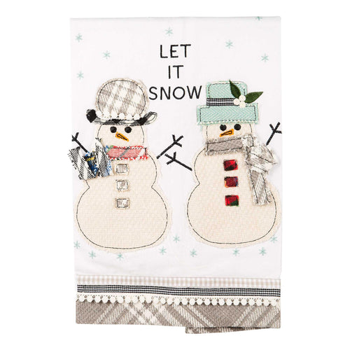 Let it Snow Snowman Tea Towel - GLORY HAUS 