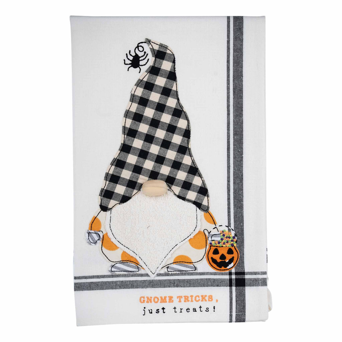 Gnome Tricks Just Treats Tea Towel - GLORY HAUS 