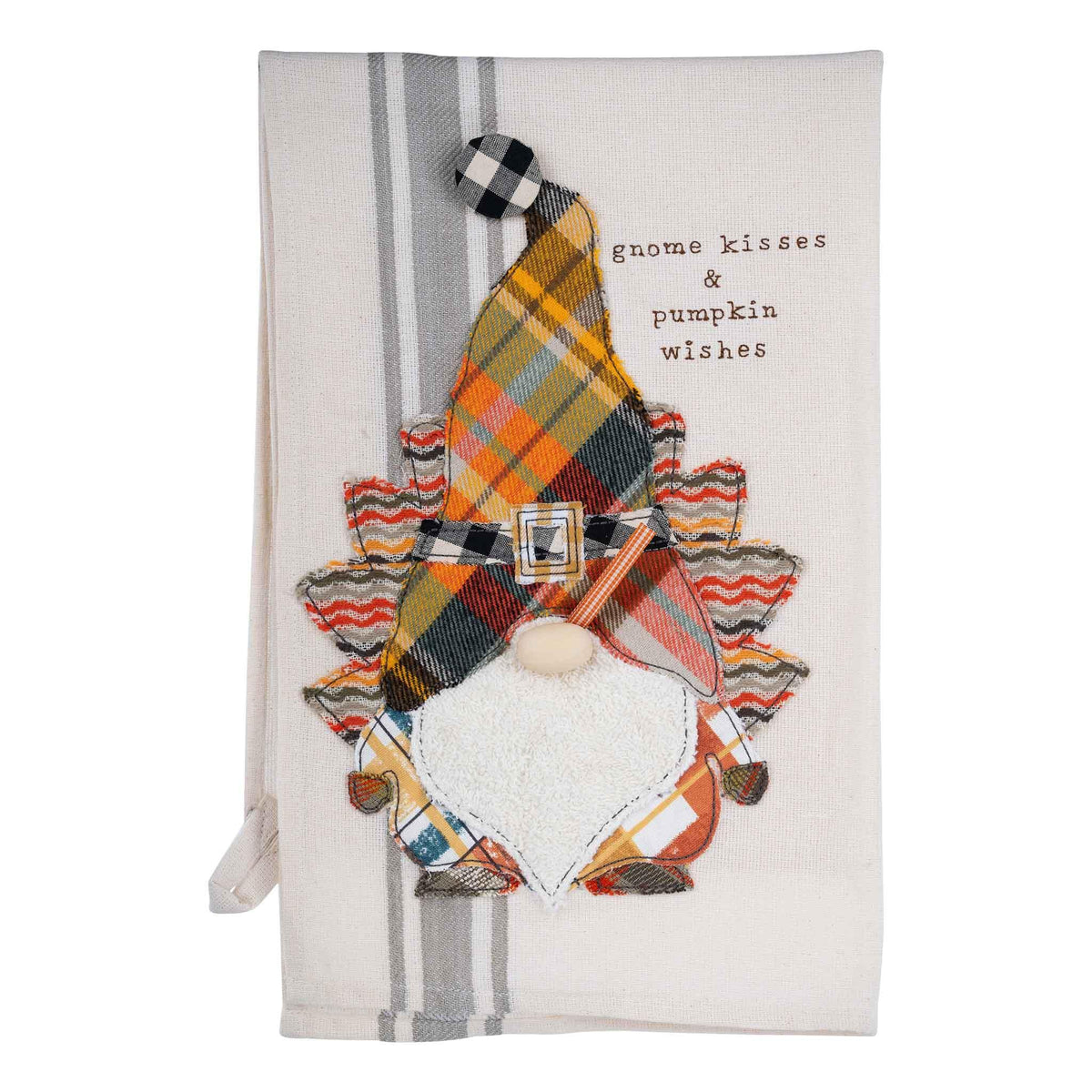 Gnome Kisses and Pumpkin Wishes Tea Towel - GLORY HAUS 