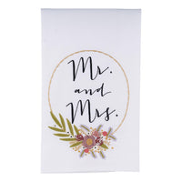 Flower Wreath Mr. & Mrs. Tea Towel - GLORY HAUS 