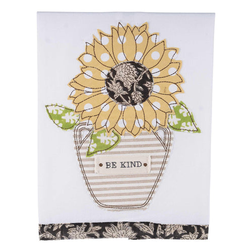 Be Kind Sunflower Tea Towel - GLORY HAUS 