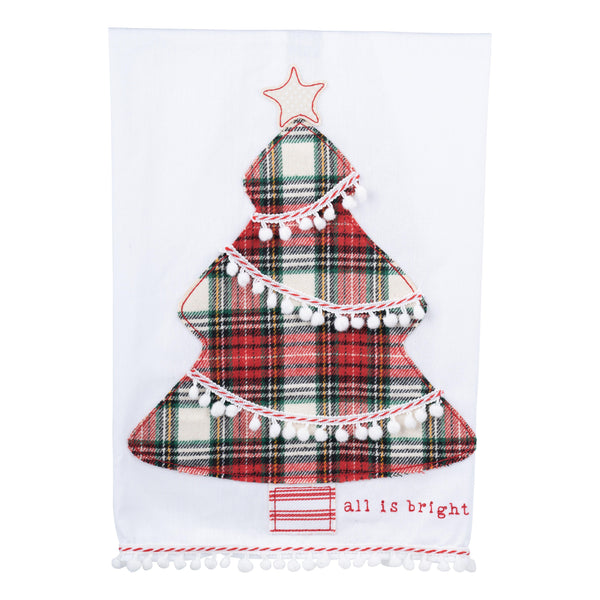 All is Bright Christmas Tree Tea Towel - GLORY HAUS 