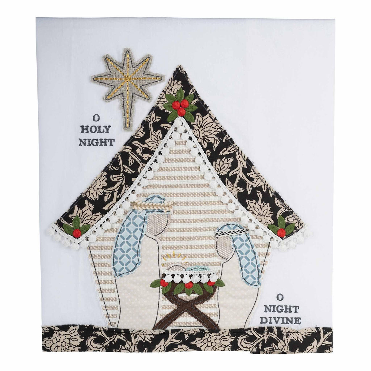 Nativity O Holy Night Tea Towel - GLORY HAUS 