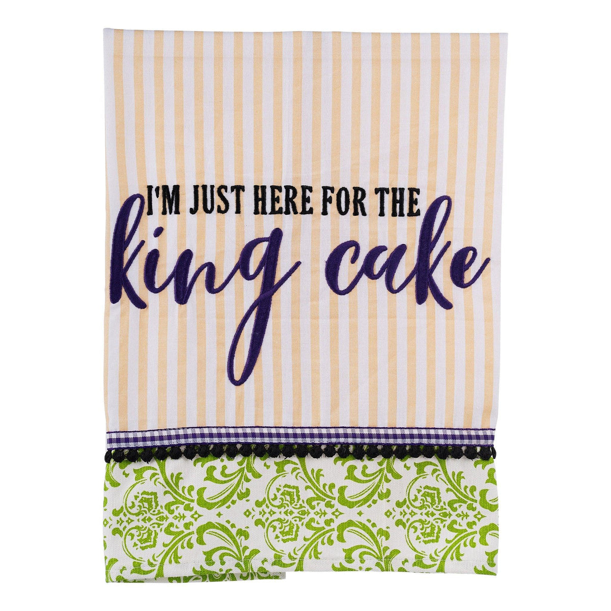 I'm Just Here for the King Cake Tea Towel - GLORY HAUS 