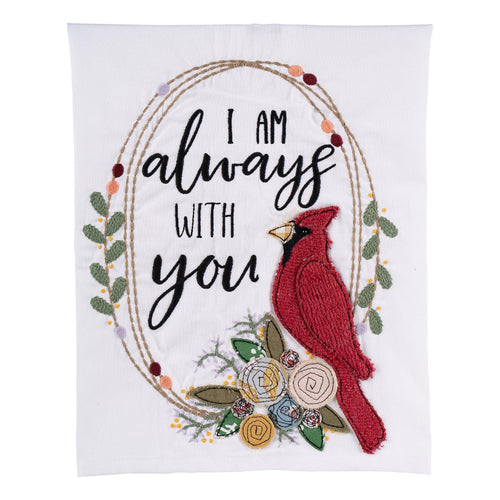 Red Bird Wreath Tea Towel - GLORY HAUS 