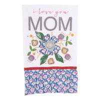 Flower I Love You Mom Tea Towel - GLORY HAUS 