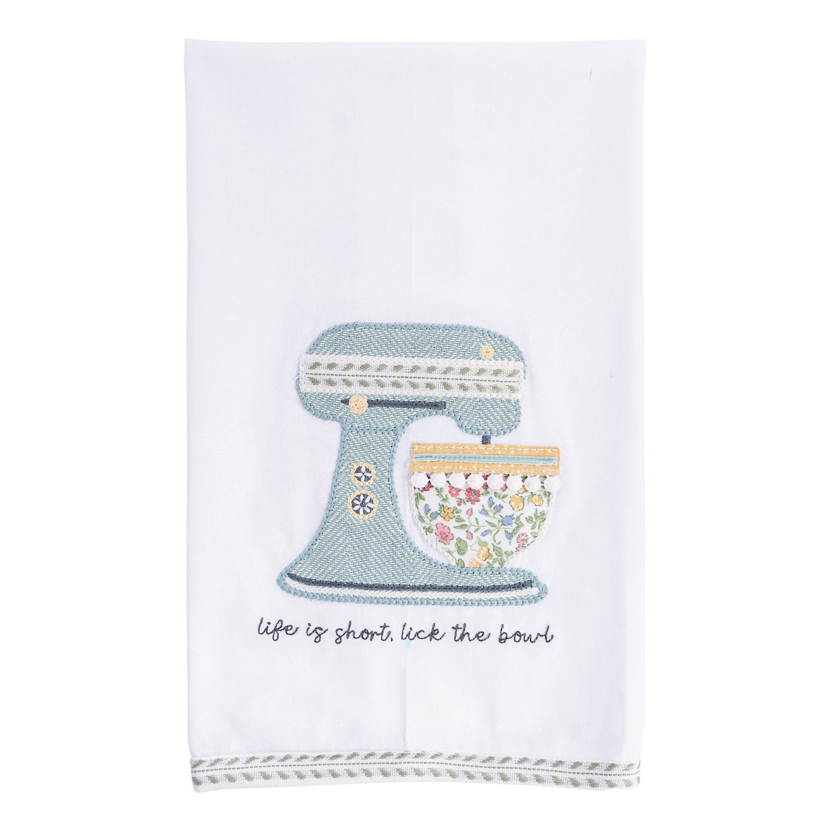 Life Is Short Lick the Bowl Tea Towel