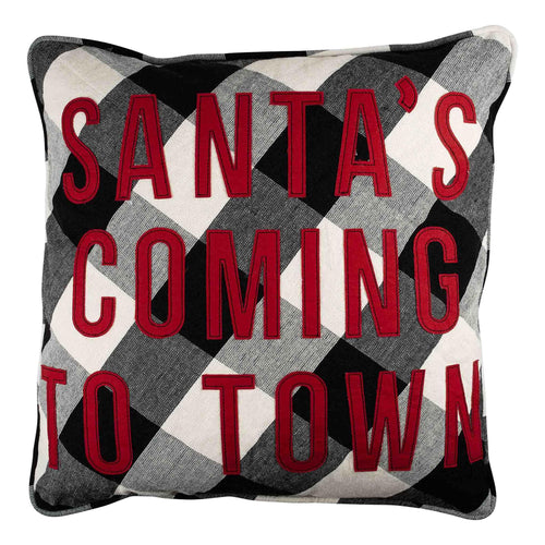 Santa's Coming to Town Pillow - GLORY HAUS 
