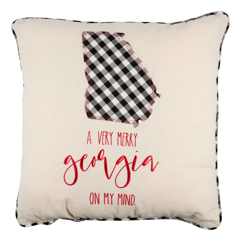 Georgia Very Merry Christmas Pillow - GLORY HAUS 